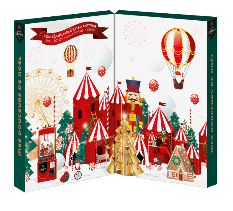 Adventskalender med marmelad 24 luckor Andrésy Confitures