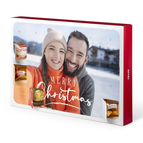 Chokladkalender med bild, fylld med Ferrero-choklad - liggande