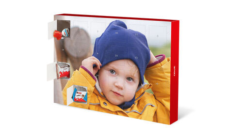 Chokladkalender med bild, fylld med kinder®-choklad - liggande