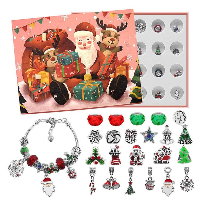 Julkalender DIY jularmband (4 stilar） – Jultomten B