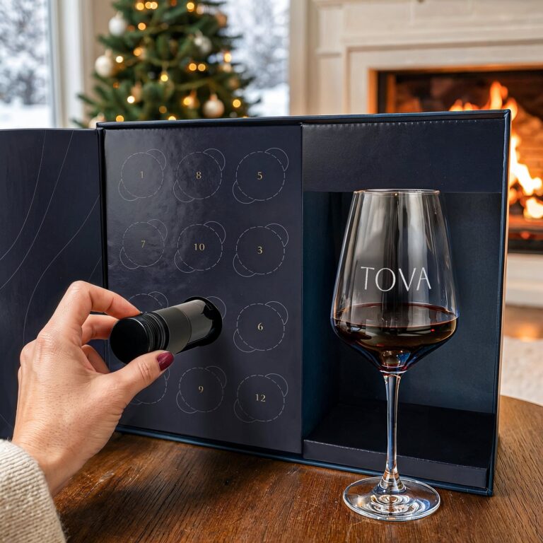 Personaliserad vinkalender - med graverat glas