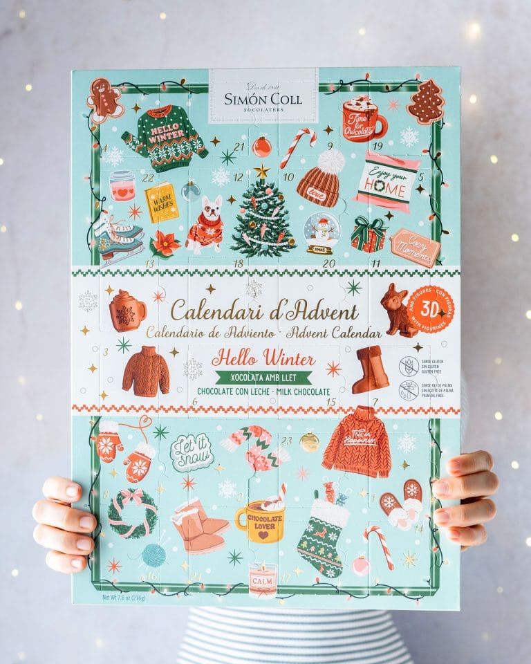 Simon Coll Adventskalender Hello Winter Ljus choklad 24 luckor