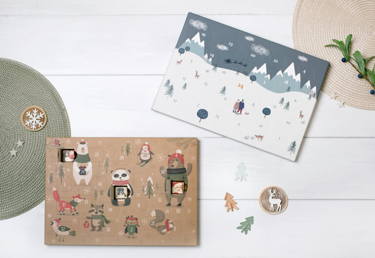 smartphoto Chokladkalender - framsida med vintermotiv